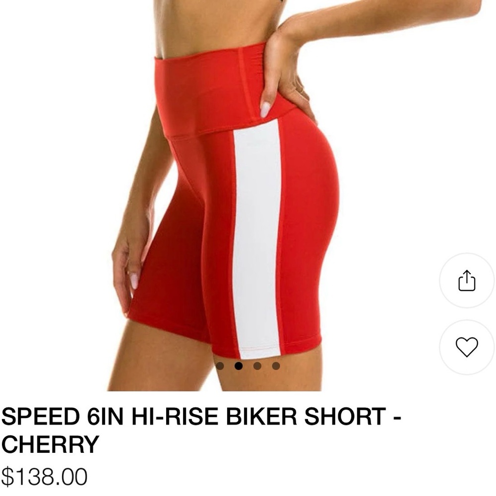AN 6in Hi-Rise Biker Short - Red